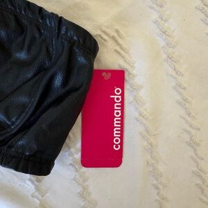 Commando Black Faux Leather Bandeau